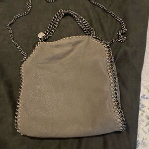 Stella McCartney Gray Mini Bag with Chain Trim